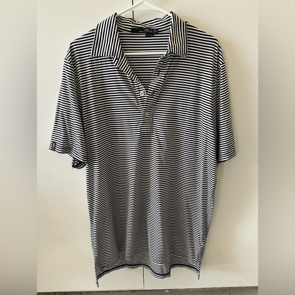RLX Ralph Lauren golf shirt Black and white L